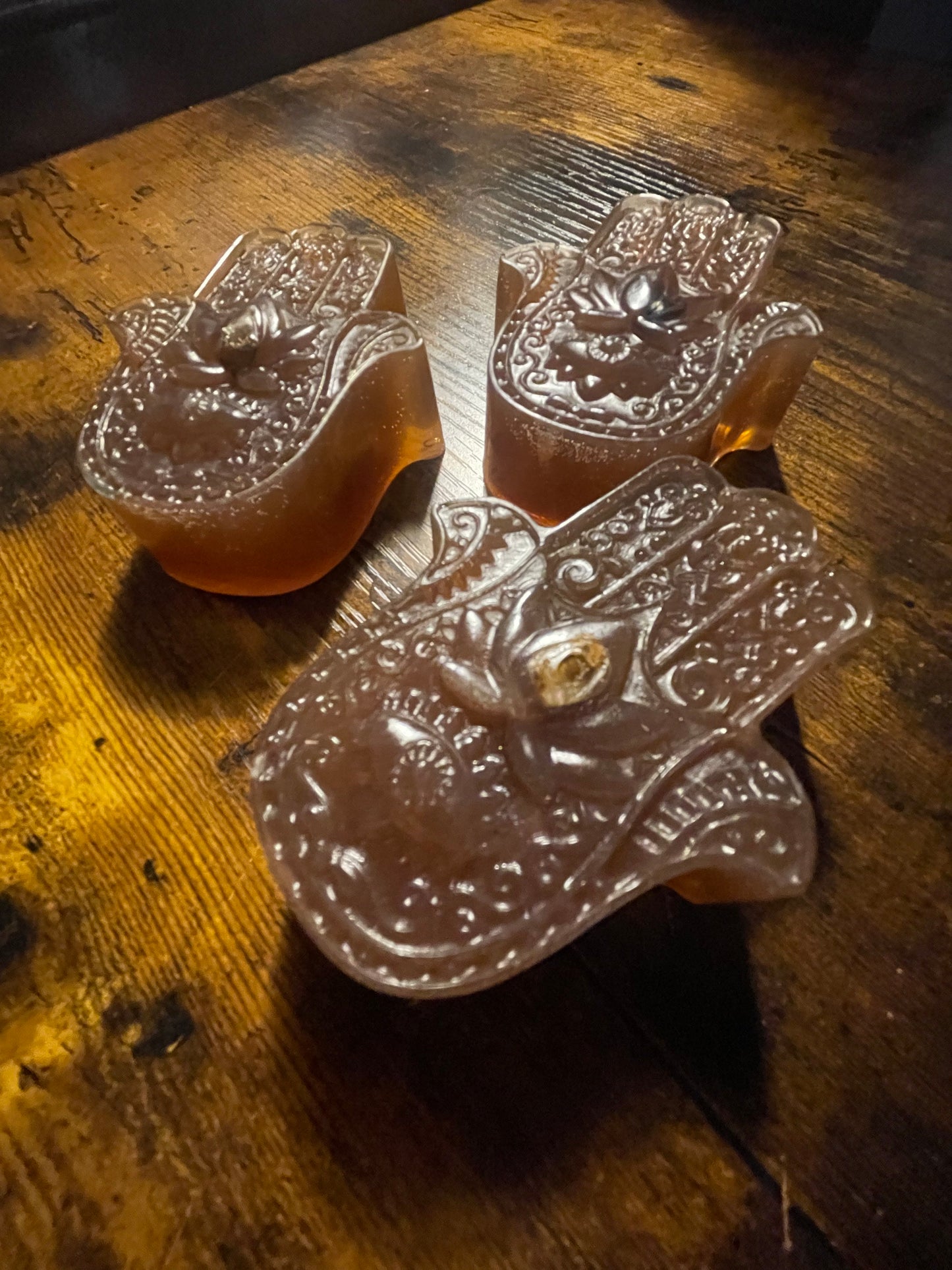 Hazelnut Coffee Scented Protection Soap Bars (With a Tigers Eye Crystal Inside)